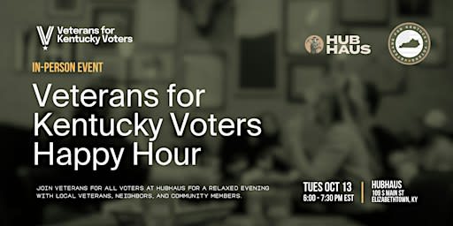 Veterans for All Kentucky Voters Happy Hour