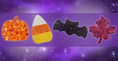 Halloween glass mosaics class - at The Vineyard at Hershey