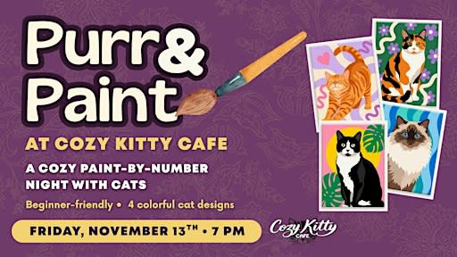 Purr & Paint at Cozy Kitty Café