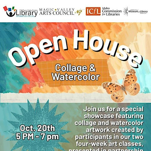 Open House: Collage & Watercolor @ Twin Falls Public Library