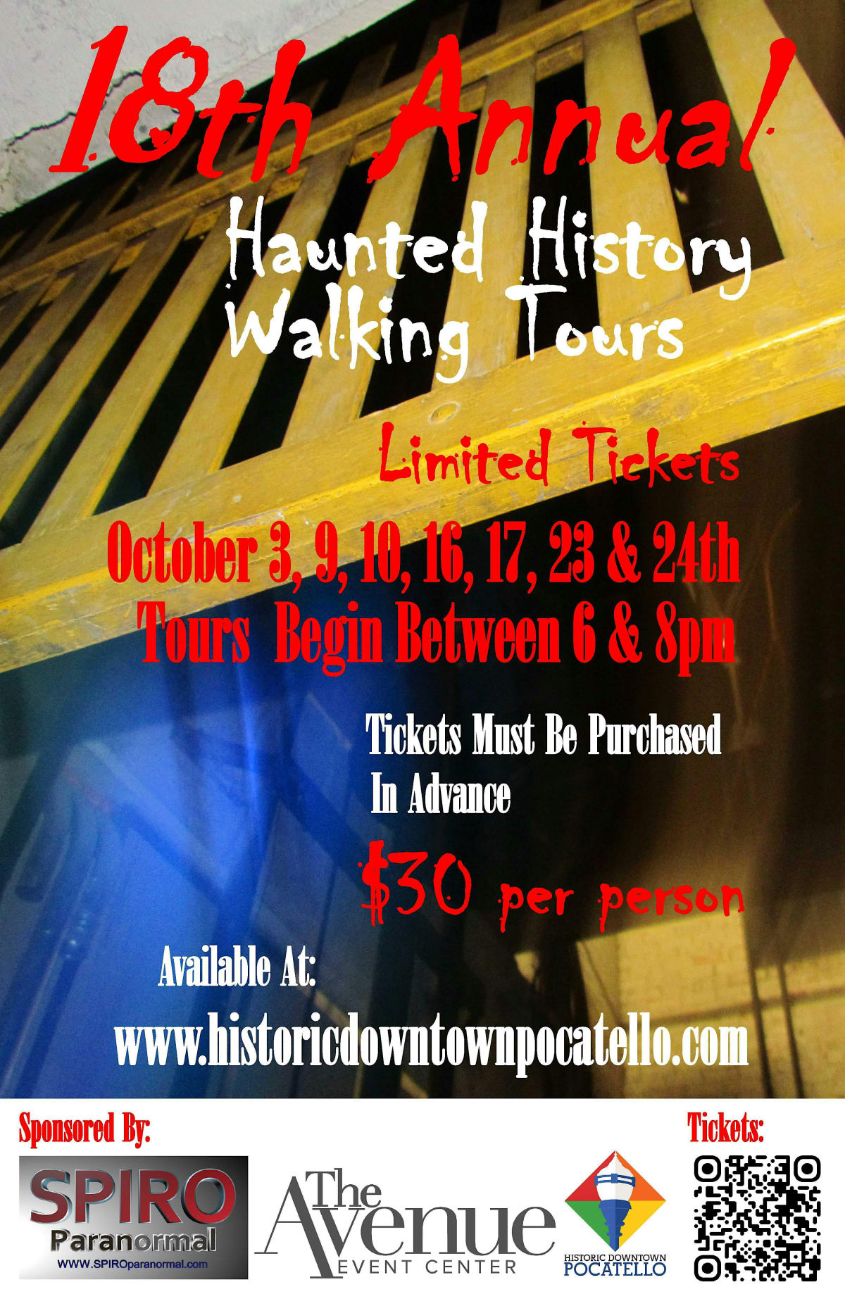 Haunted Tour Fridays  7:30pm