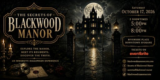 The Secrets of Blackwood Manor | An Immersive Halloween Experience