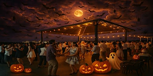 Embassy Row Rooftop Halloween under the Stars: 2 Bands + Swing/Salsa Lesson