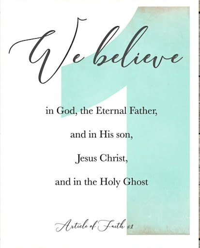 Girls 8-9 Years Old - Articles of Faith Activity