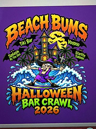 Beach Bums Halloween Pub Crawl 2026