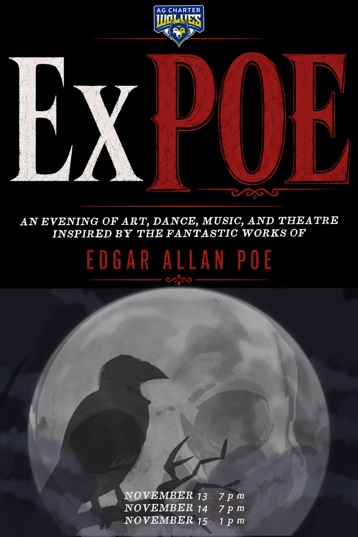 An Evening of Edgar Allen Poe Friday 11/13 Performance