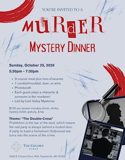 Murder Mystery Dinner at The Golden Venue -- Fayetteville