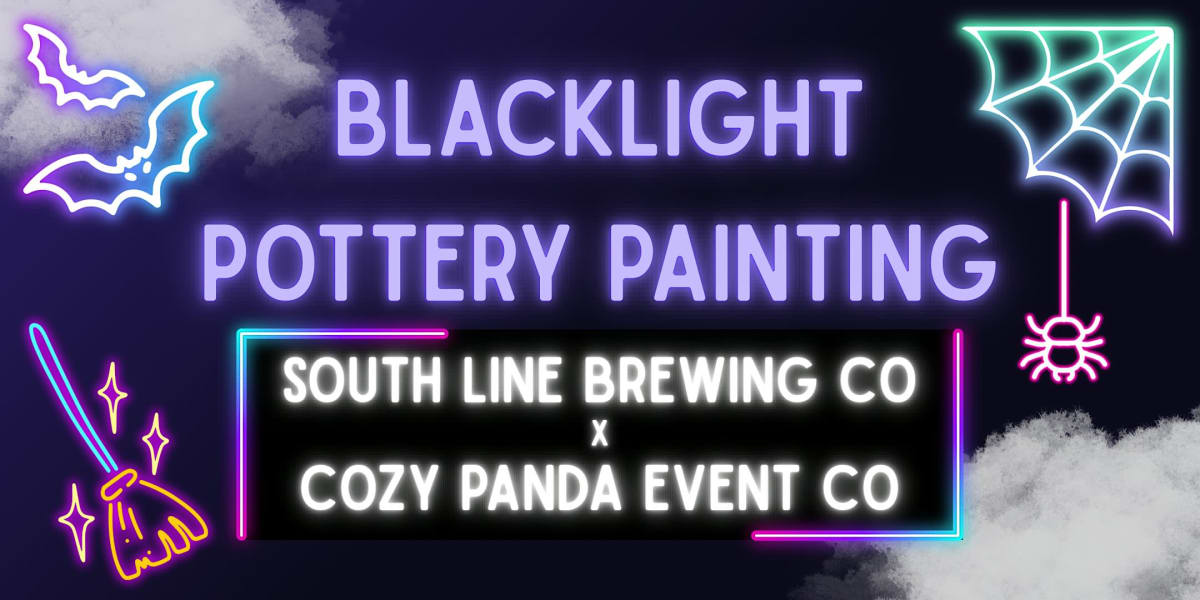 Blacklight Pottery Painting with Cozy Panda
