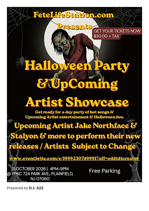 Halloween Party & Upcoming Artist Showcase