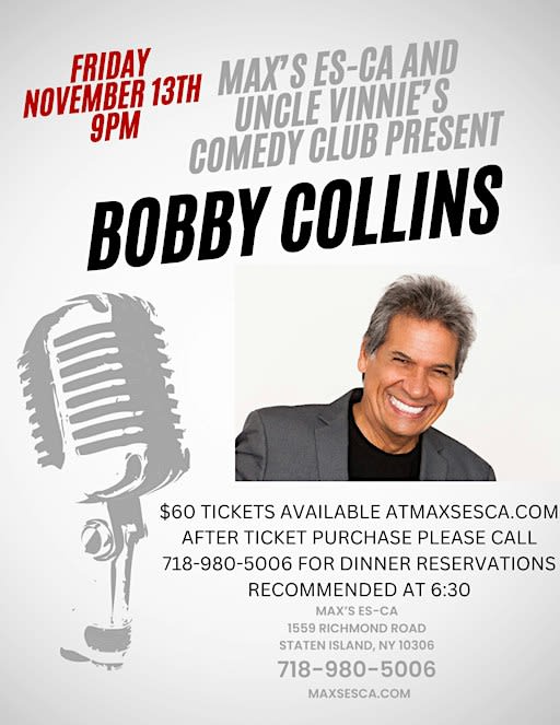 BOBBY COLLINS Comedy Night!