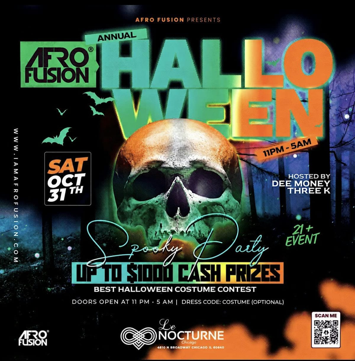 Afro Fusion Saturday : Halloween Spooky Party [$1000 Cash Prizes]