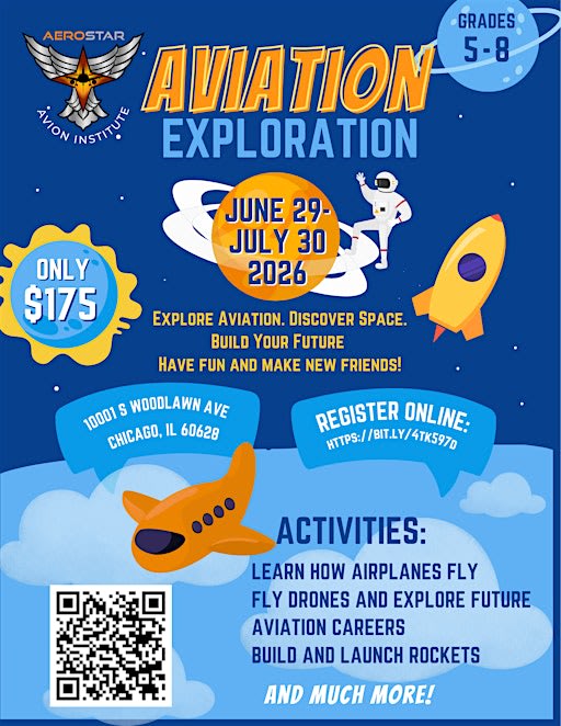 AeroStar Aviation Exploration Grades 5th-8th | Summer 26'