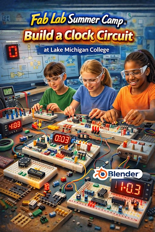 Fab Lab Summer Camp: Build a Clock Circuit
