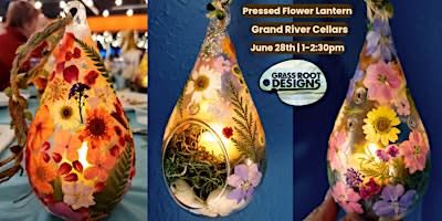Pressed Flower Flickering Lantern | Grand River Cellars