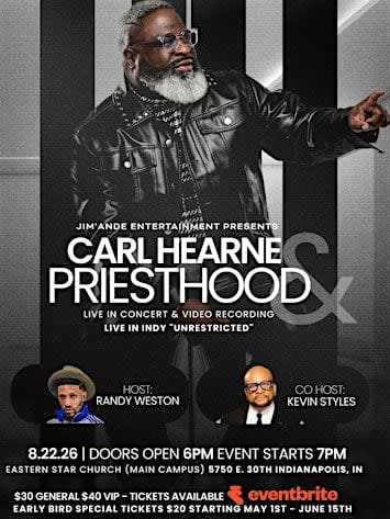 Carl Hearne & Priesthood  Presents "Unrestricted" Live in Concert
