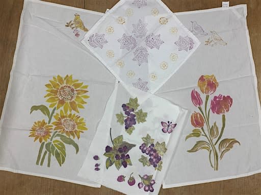 Hand Painting with Natural Dye Pastes