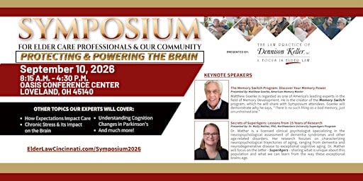 2026 Elder Care Symposium: Protecting & Powering the Brain