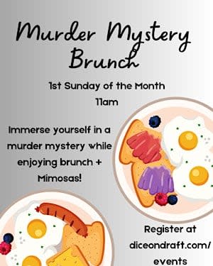 Murder Mystery Brunch at Dice on Draft