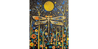 Klimt Style Dragonfly - Paint and Sip in Cincinnati | Classpop!™
