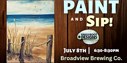 Beach Canvas Paint + Sip | Broadview Brewing Co.