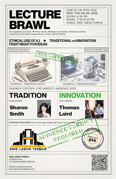 LECTURE BRAWL: Ethical Use of A.I. (Tradition vs. Innovation)