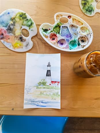 Michigan Lighthouse Watercolor Class with Haley Jula Design