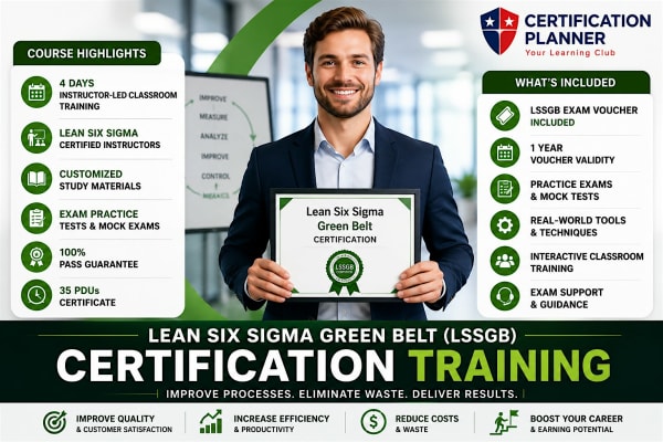 Lean Six Sigma Green Belt Training Grand Rapids | Pass & Guaranteed To Run
