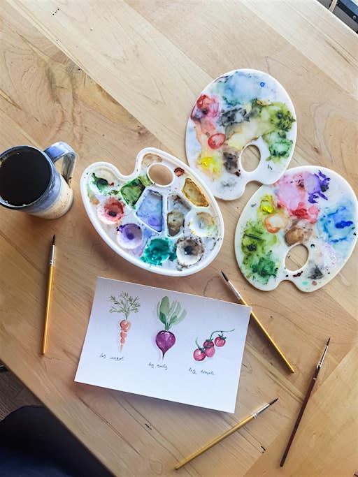 Garden Vegetables Watercolor Class with Haley Jula Design