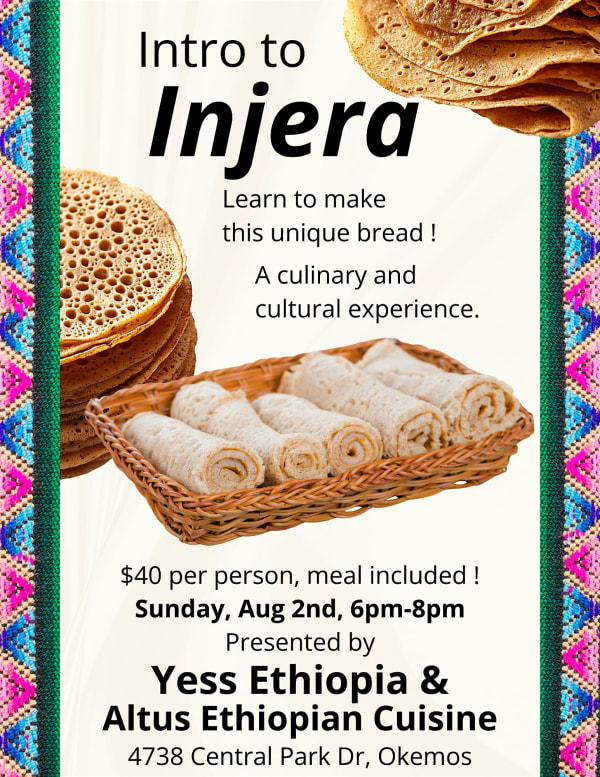 Intro to Injera (6pm)