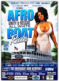 AFRO UNITY AND REGGAE ALL WHITE BOAT RIDE