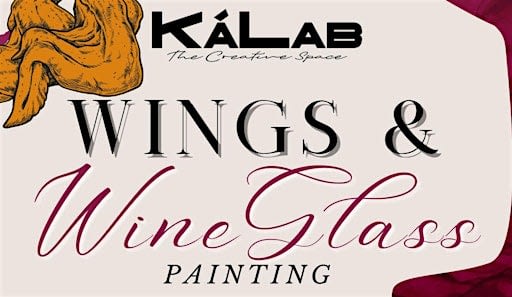 Wings & Wine Glass Painting