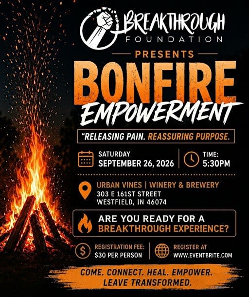 Bonfire Empowerment "Releasing Pain. Reassuring Purpose."