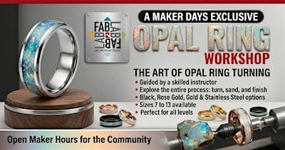 Create Your Own RING Workshop, Create pen, Fab Lab, mini lathe