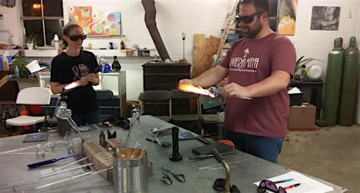 Glass Pumpkin class@ Long Shot Farm Winery.
