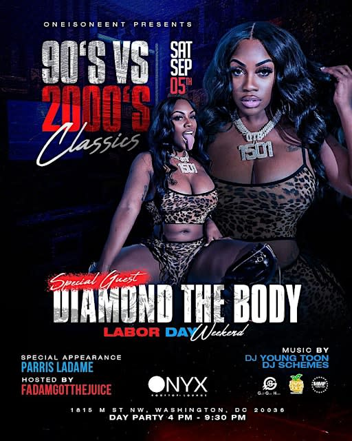 90's vs 00's Hip Hop & R&B  Day Party. Special Appearance By DiamondTheBody