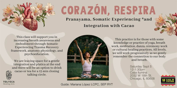 Corazón, Respira: Pranayama Somatic Experiencing and Integration with Cacao