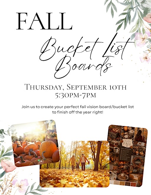 Fall Bucket List Boards