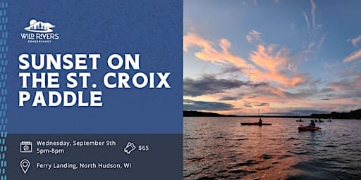 Sunset on the St. Croix Paddle