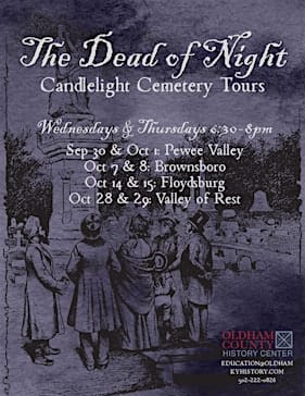 The Dead of Night: Candlelight Cemetery Tour of Brownsboro