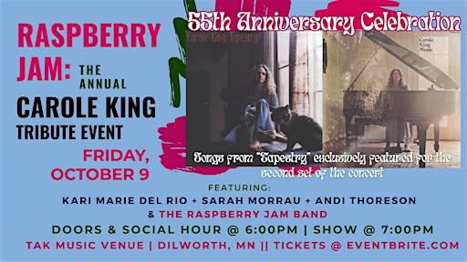 Raspberry Jam: the Carole King tribute event celebrating Tapestry & Music