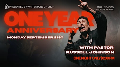 Pastor Russell B. Johnson - One Night Only at  WhiteStone Church!