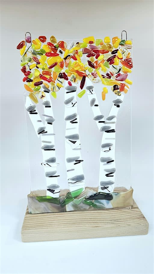 Fused Glass Fall Tree