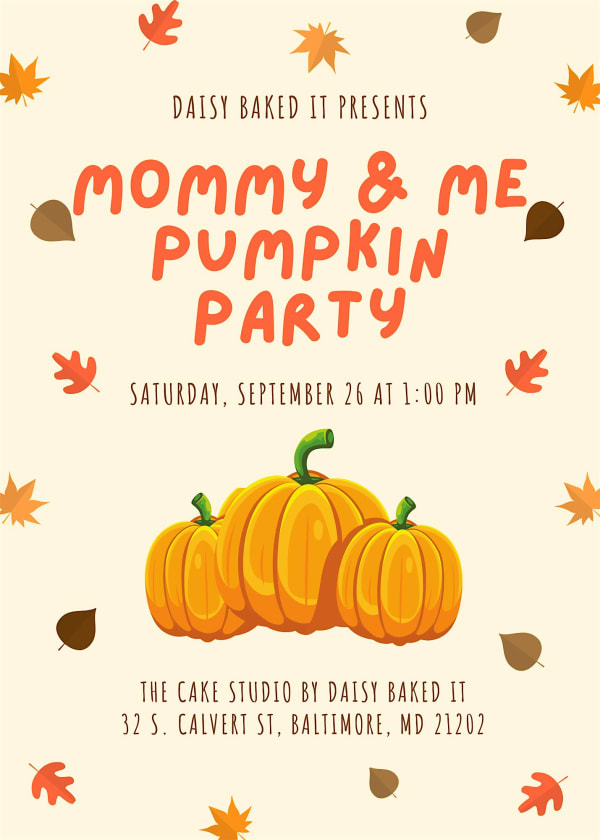 Mommy & Me Pumpkin Party