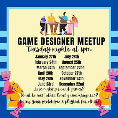 Board Game Designer Meetup Night at Bard & Baker