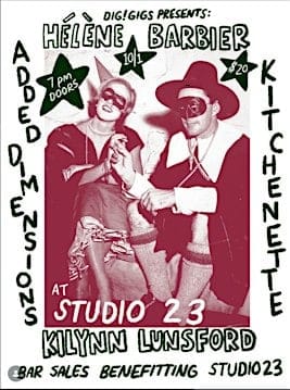 Helene Barbier/ Kilynn Lunsford/ Kitchenette/ more at Studio Two Three 10/1