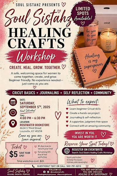 Soul Sistahz Healing Craft Workshop