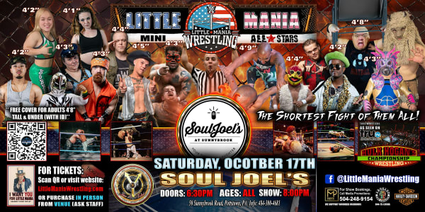 Pottstown, PA - Little Mania Mini Wrestling @Soul Joel's