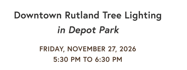Downtown Rutland Tree Lighting