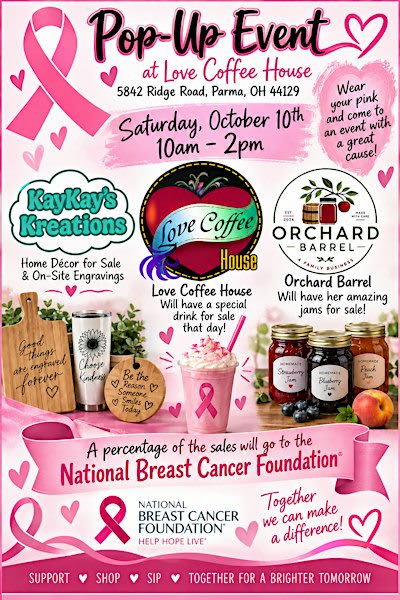 Pop-Up event for Breast Cancer Awareness month