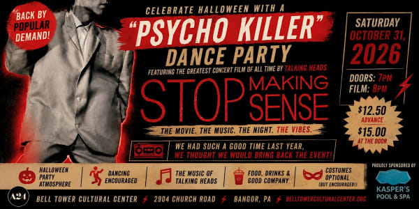 Halloween “Psycho Killer” Dance Party with the film, Stop Making Sense